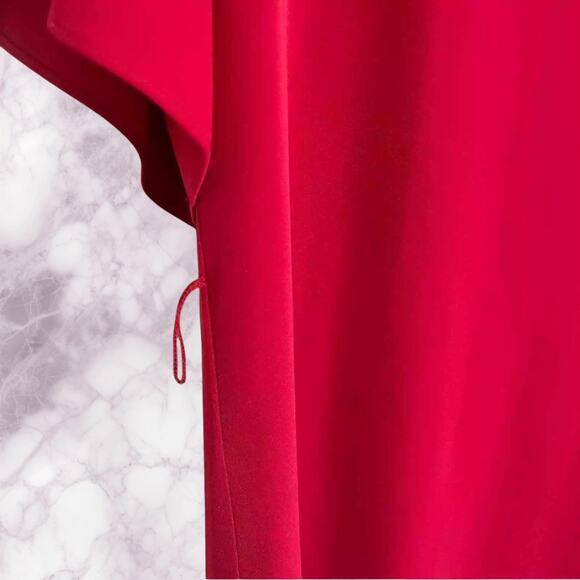 NWT - Amanda Uprichard Red Ruffle Shift Dress Size: L - Picture 6 of 8